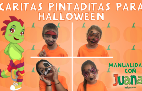 Caritas Pintaditas para Halloween - Manualidades con Juana la Iguana